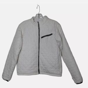 Obermeyer Women's Weather System Quilted Jacket Snow Coat White Vented SIze 10